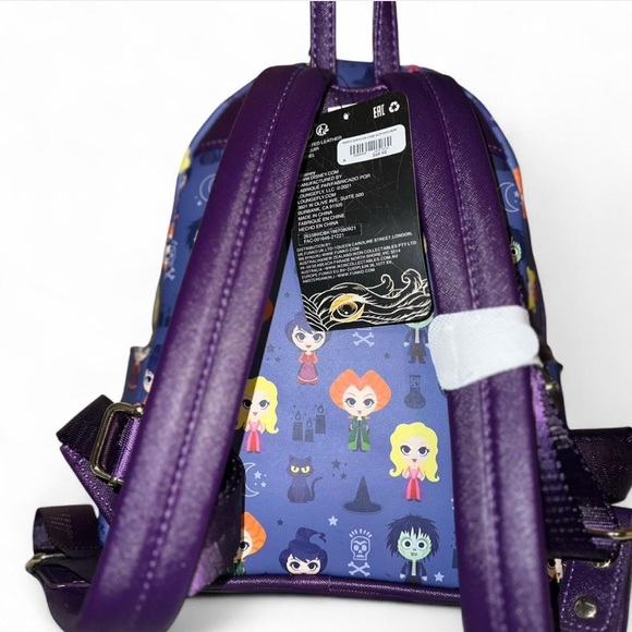 Loungefly Disney Hocus Pocus Character Chibi All Over Print Mini Backpack NWT - Picture 3 of 5